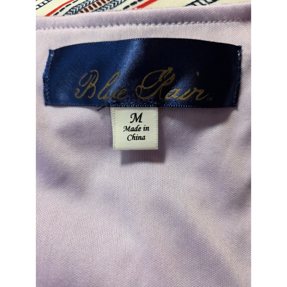 Blue Rain Lavender Floral Lace Sleeveless V-Neck Shift Dress Purple Medium M - Picture 8 of 9